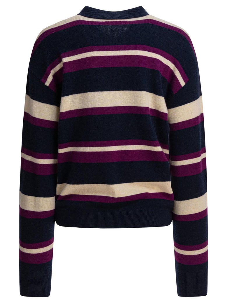 blue cashmere polo shirt by Selfnex