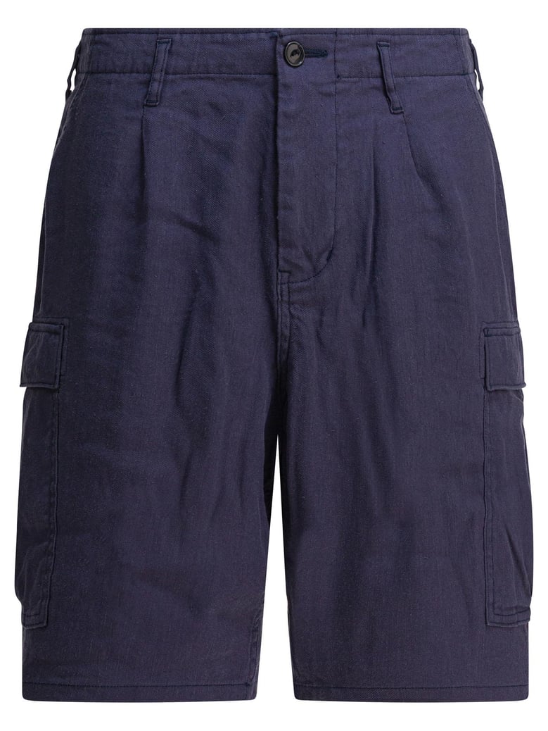 linen cargo shorts by Selfnex