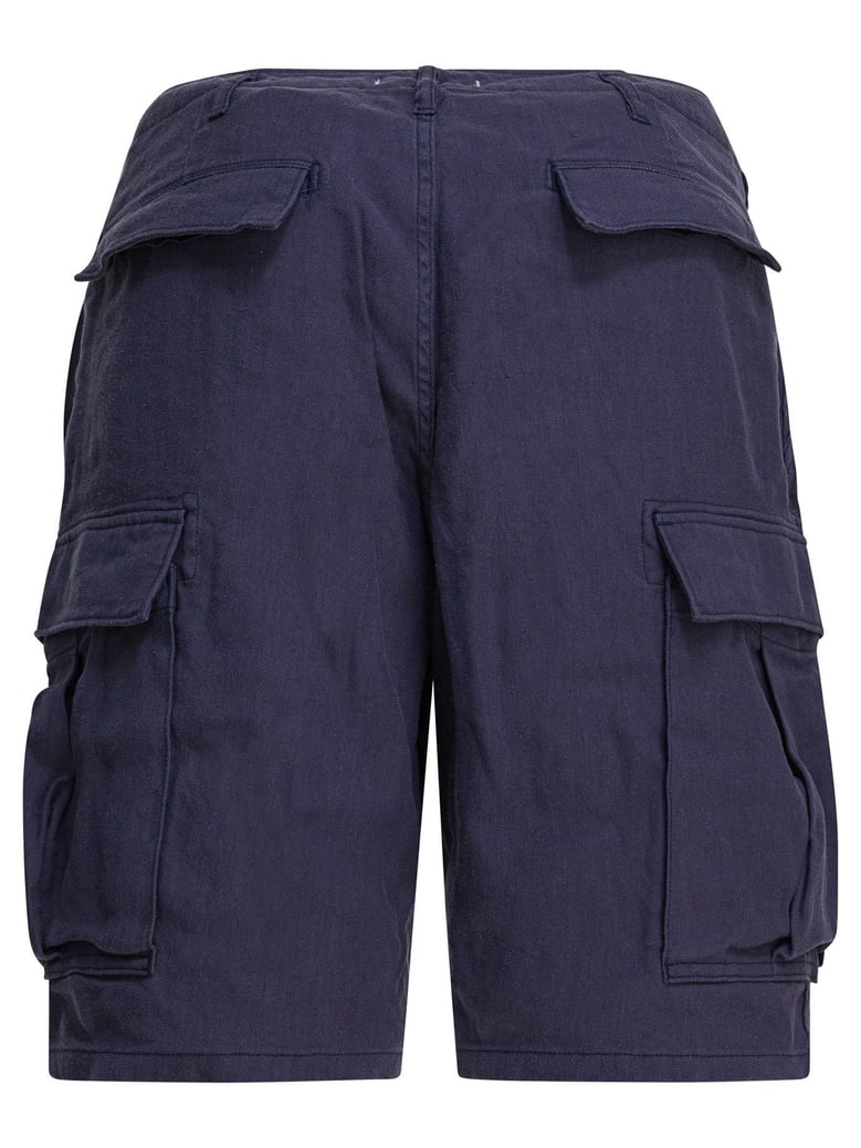 linen cargo shorts by Selfnex