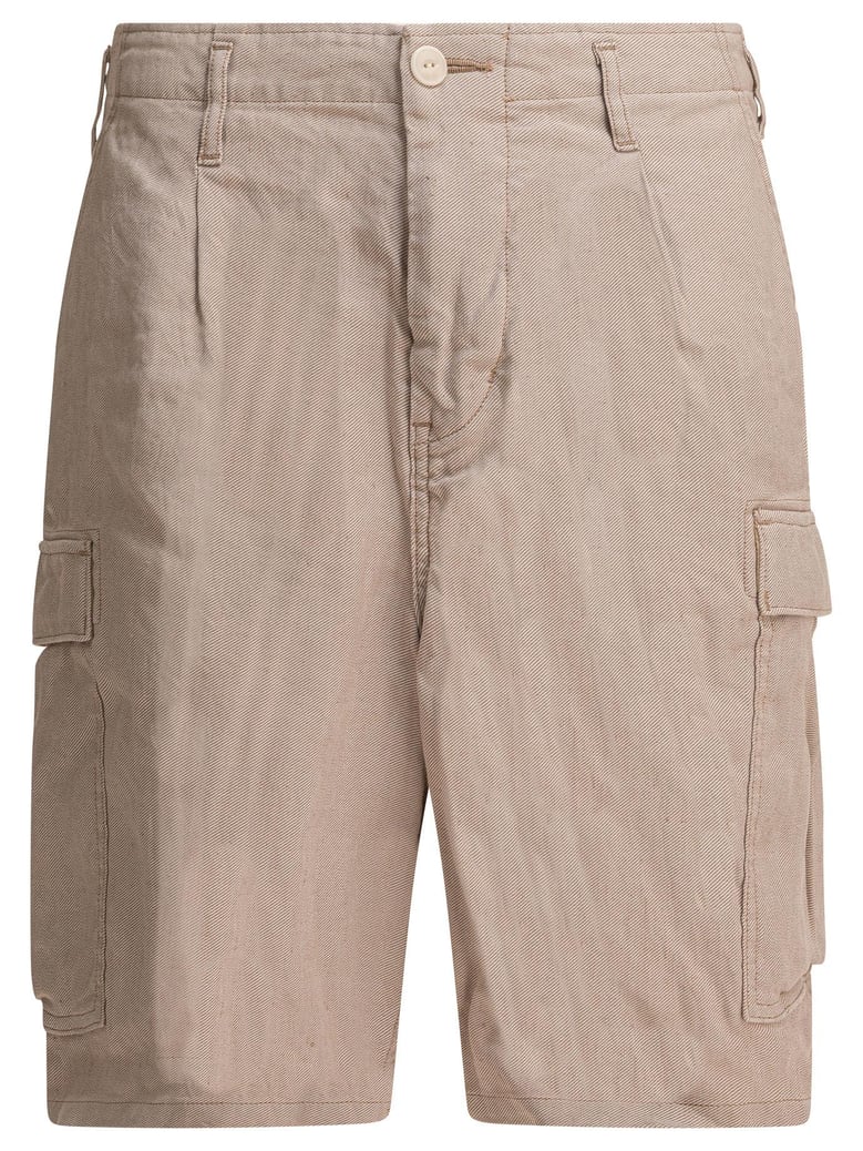 linen cargo shorts by Selfnex