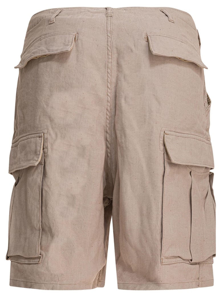 linen cargo shorts by Selfnex