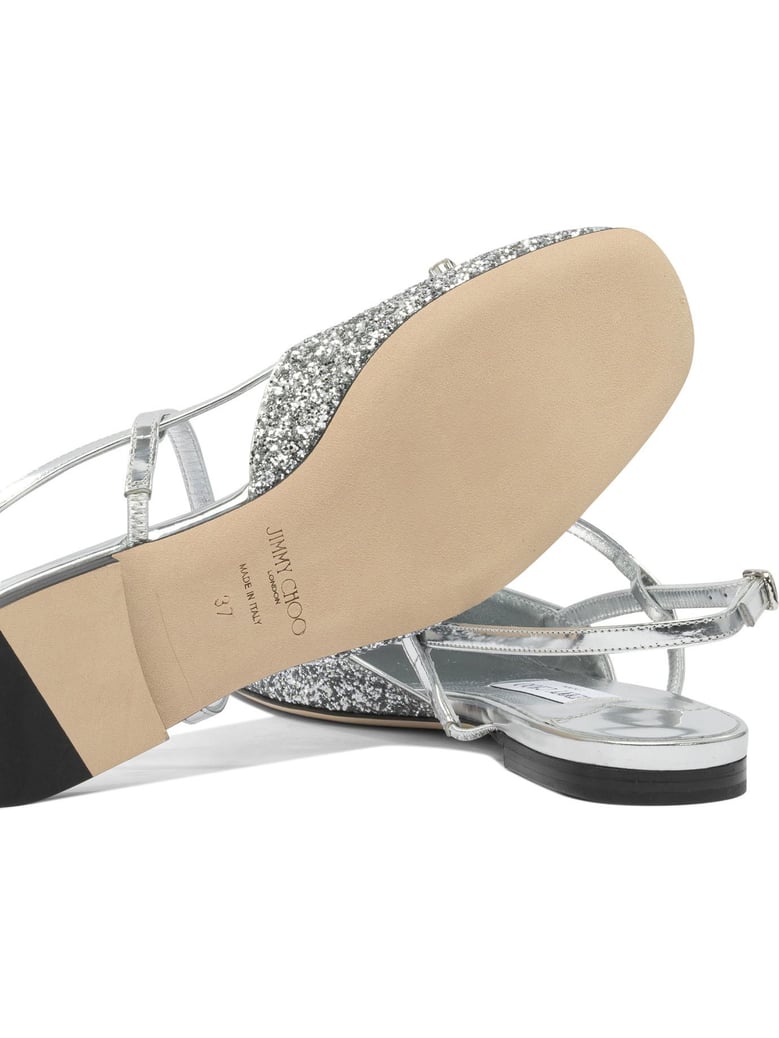 silver calf sandals by Selfnex