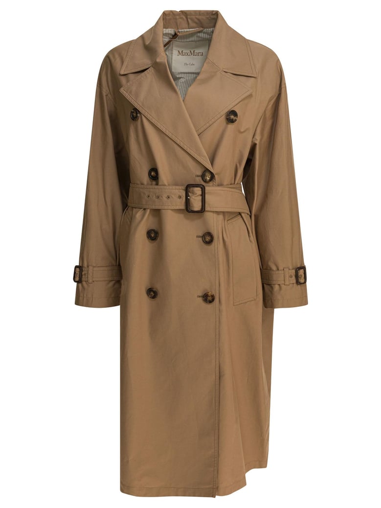 brown polyester coat by Selfnex