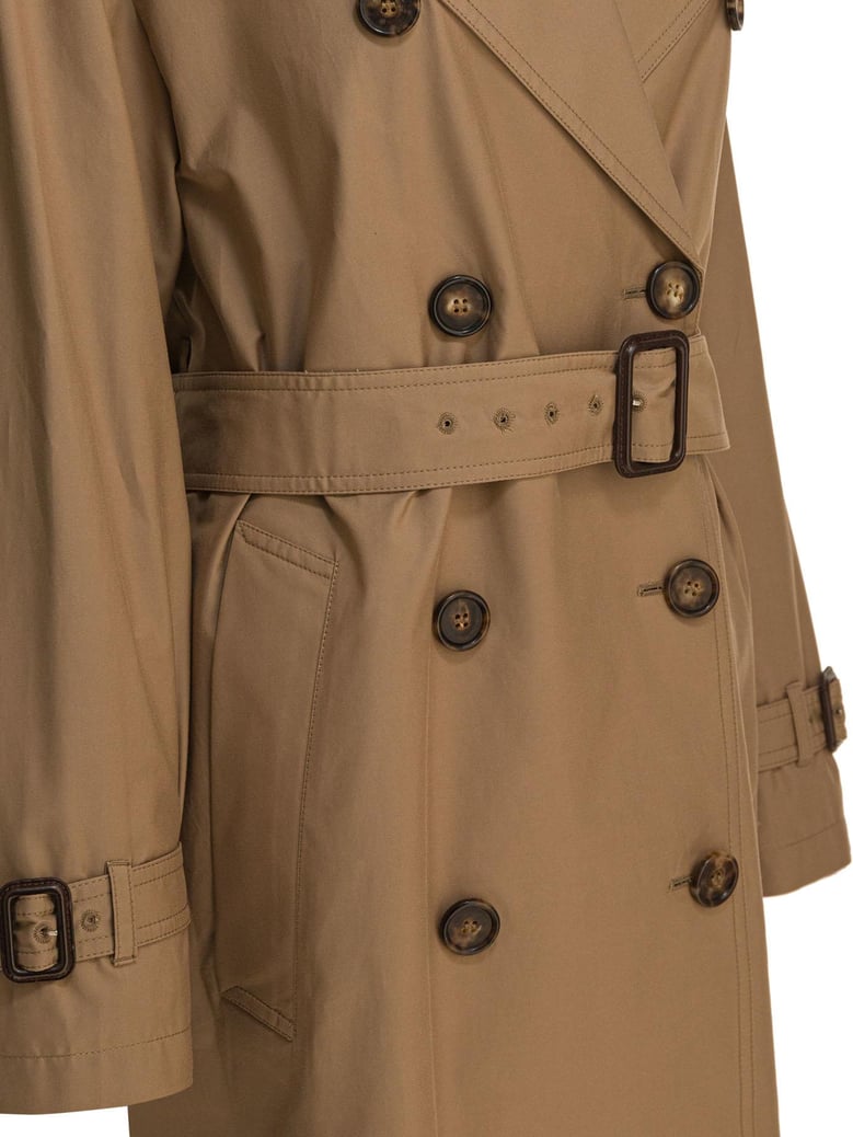 brown polyester coat by Selfnex
