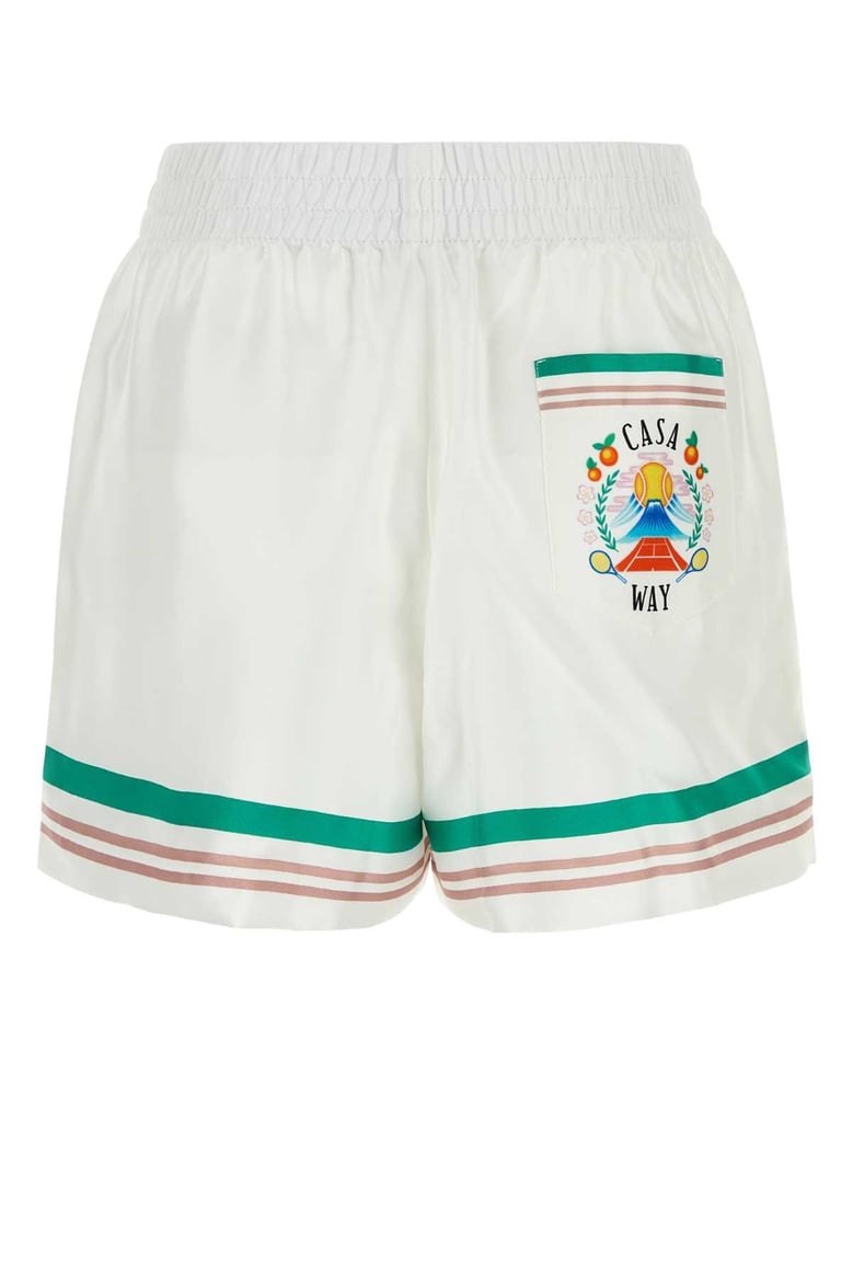 white silk shorts by Selfnex