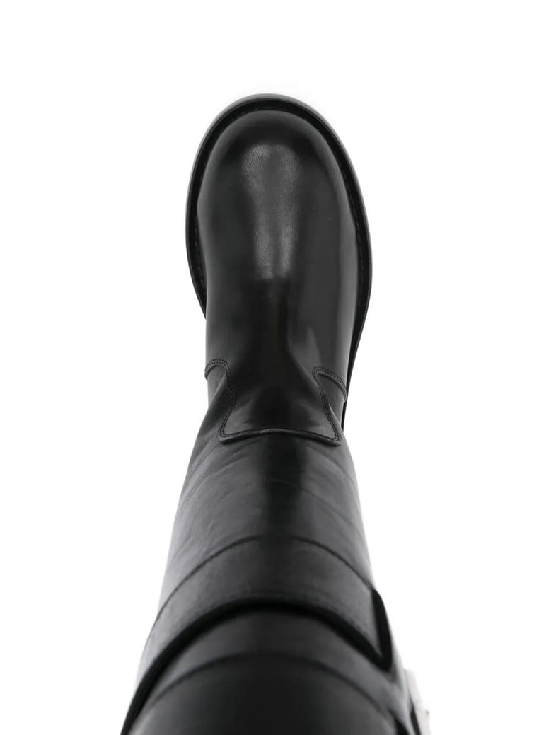osmo rounded boots with belts by Selfnex