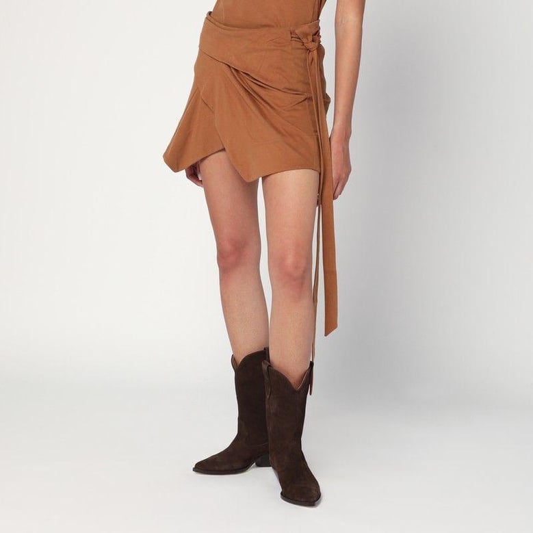 caramel-coloured berenice skirt by Selfnex