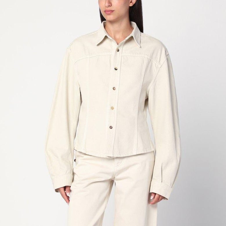 ecru denim shirt by Selfnex