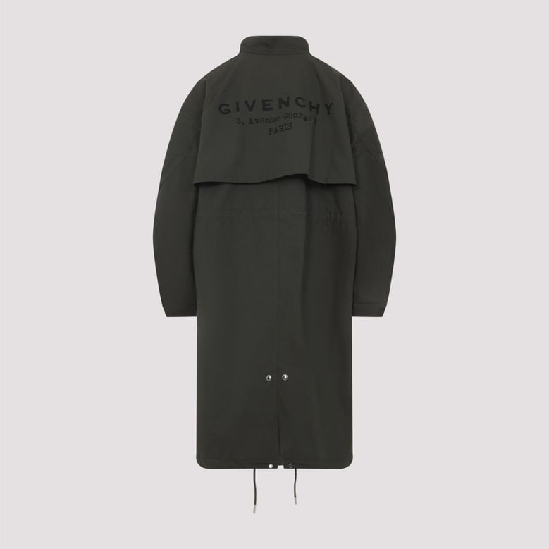 cotton parka with givenchy stamp print by Selfnex