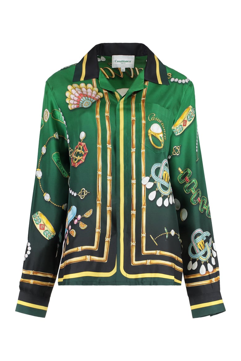 printed silk shirt by Selfnex