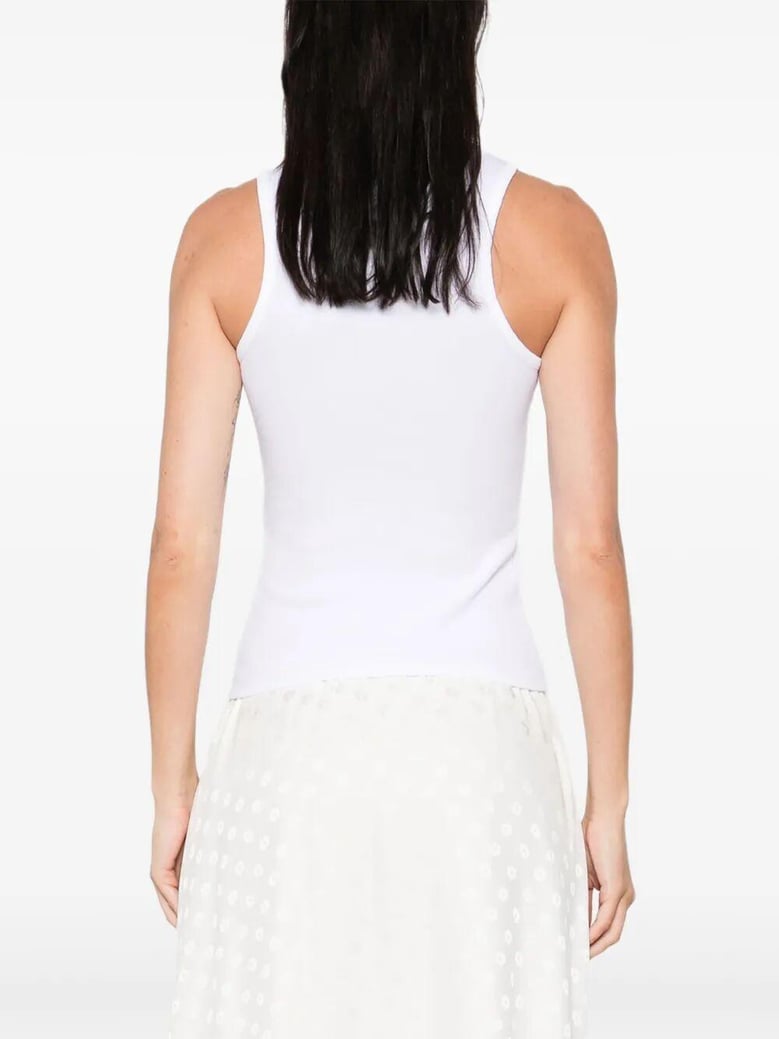 90s orb-embellished ribbed tank top by Selfnex
