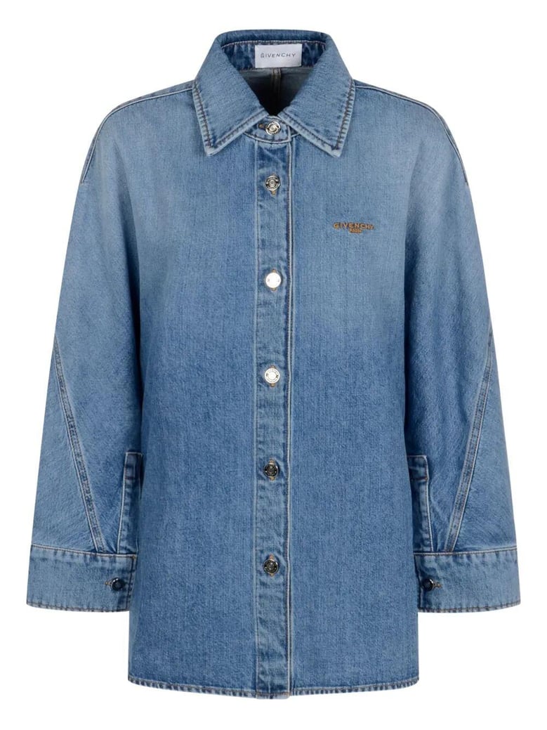 short cocoon denim shirt by Selfnex
