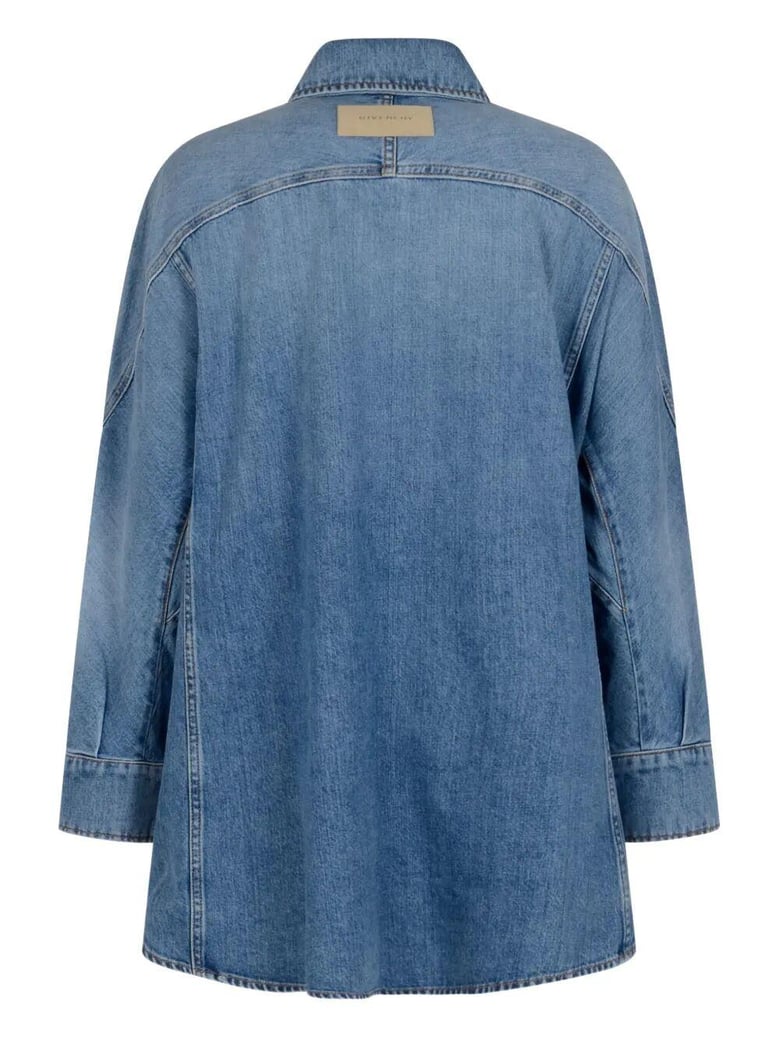 short cocoon denim shirt by Selfnex
