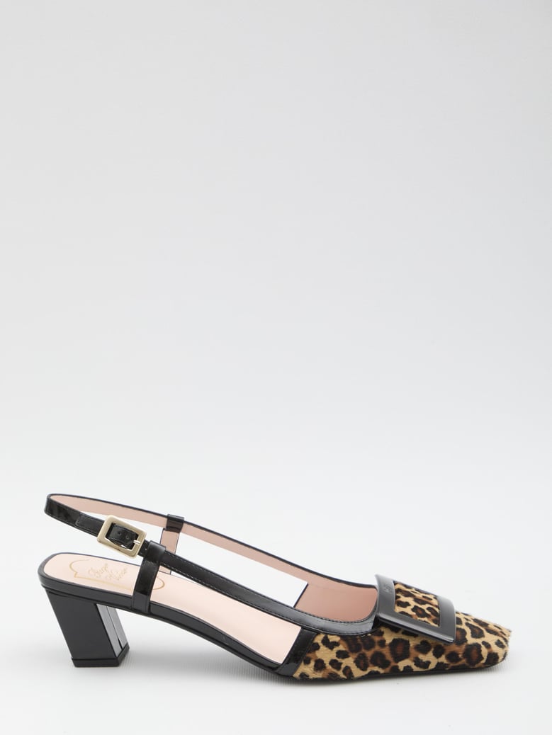belle vivier leopard print pony skin slingback by Selfnex
