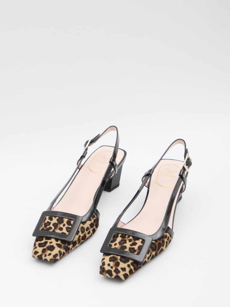 belle vivier leopard print pony skin slingback by Selfnex