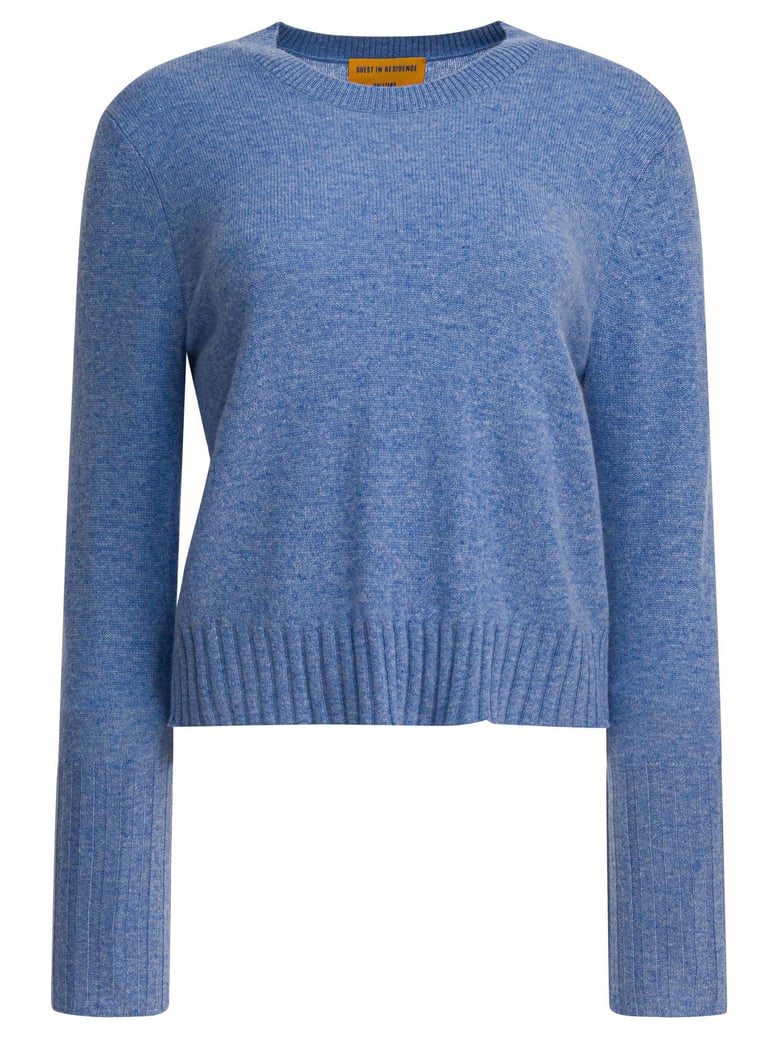 blue cashmere knitwear by Selfnex