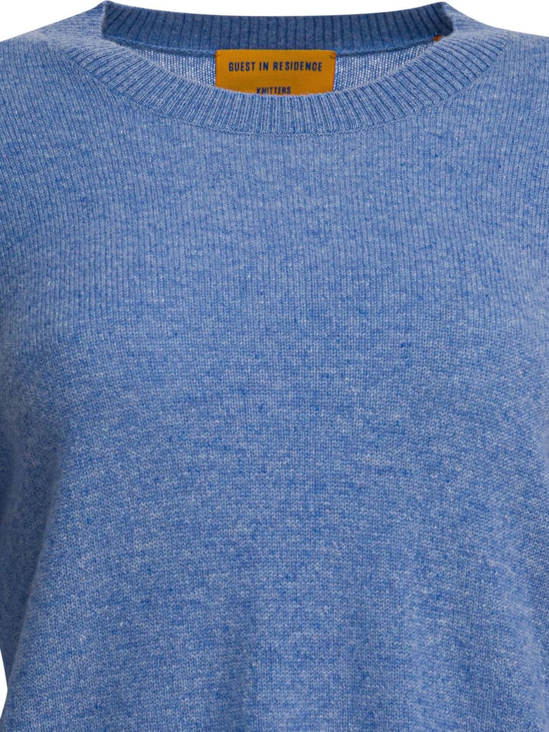 blue cashmere knitwear by Selfnex