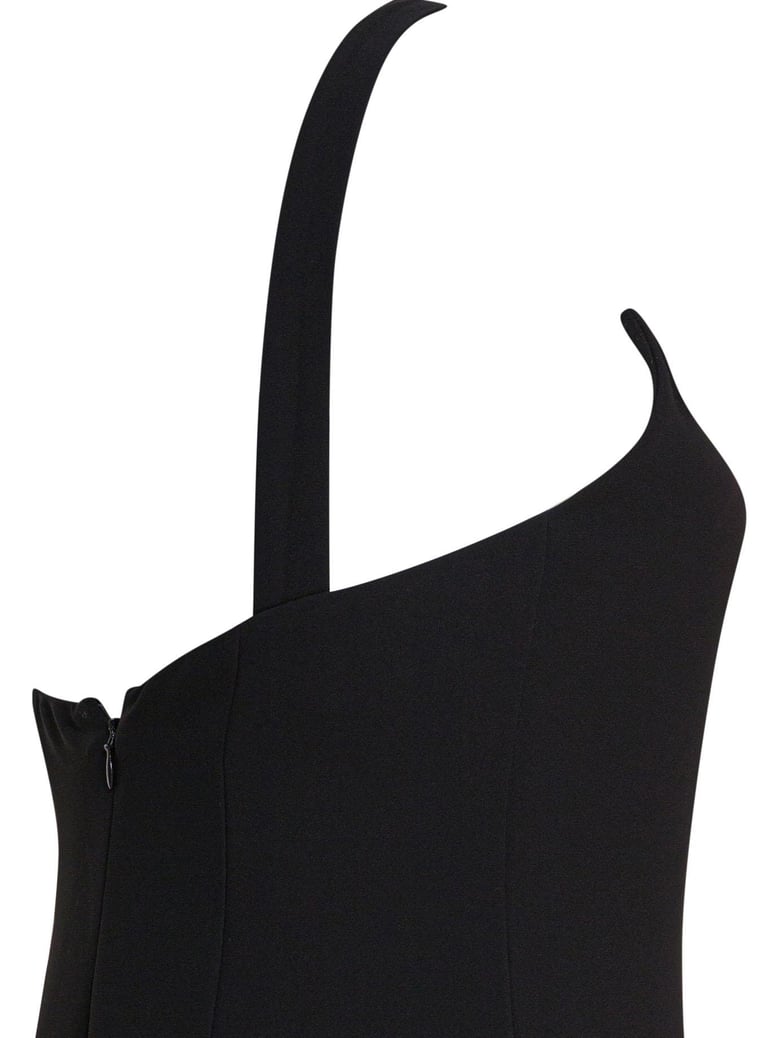 black polyester dress by Selfnex