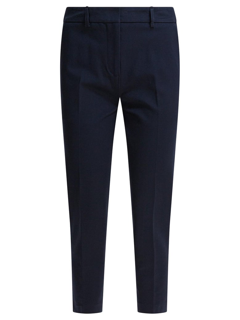 blue elastane trousers by Selfnex