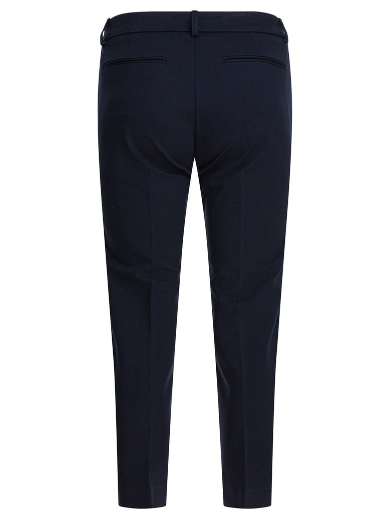 blue elastane trousers by Selfnex