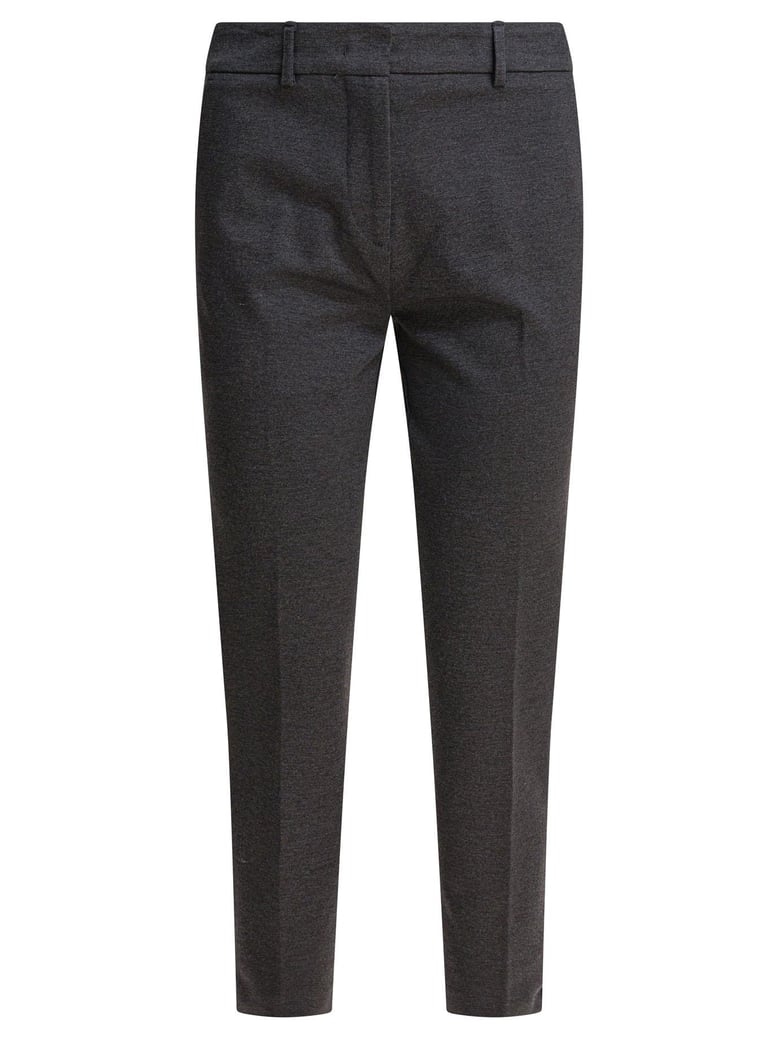 grey elastane trousers by Selfnex