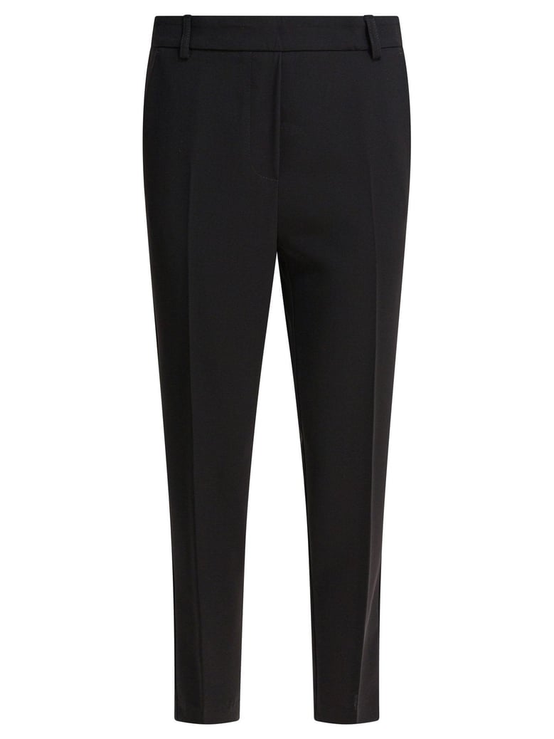 black polyester trousers by Selfnex