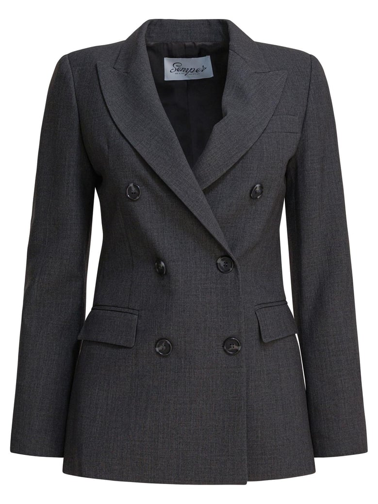 grey elastane jacket by Selfnex