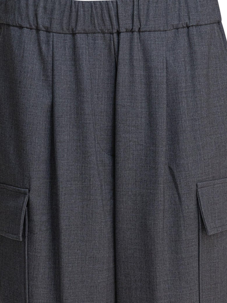 grey polyester trousers by Selfnex