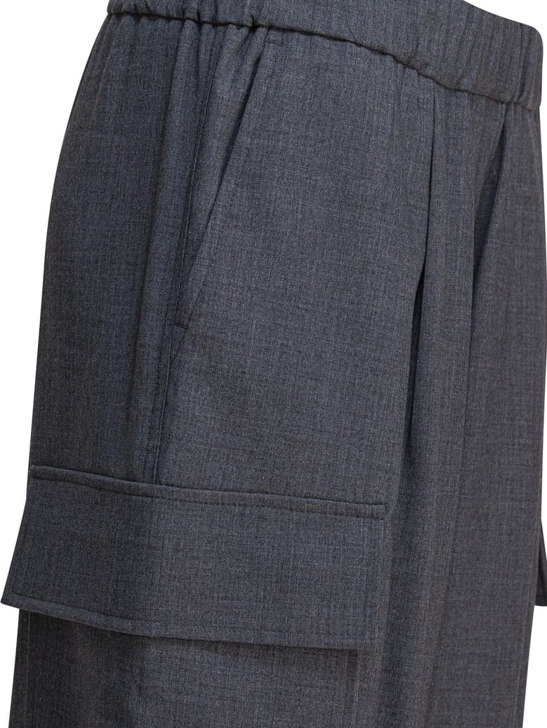 grey polyester trousers by Selfnex