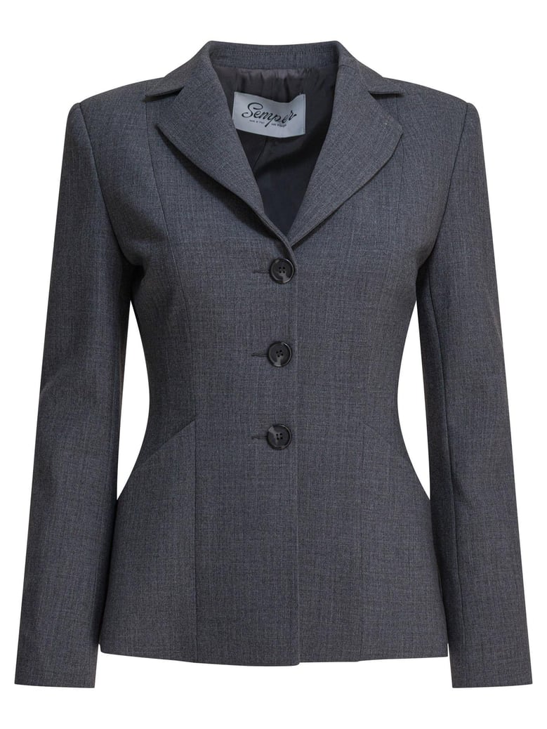 grey elastane jacket by Selfnex