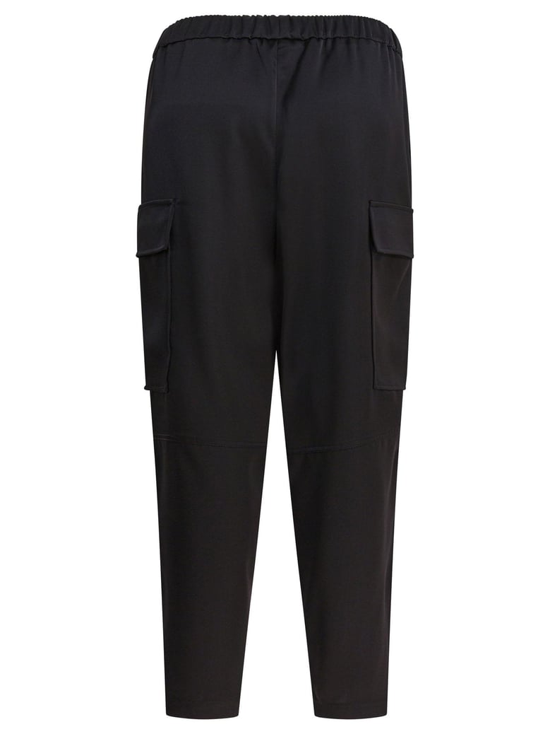black polyester trousers by Selfnex