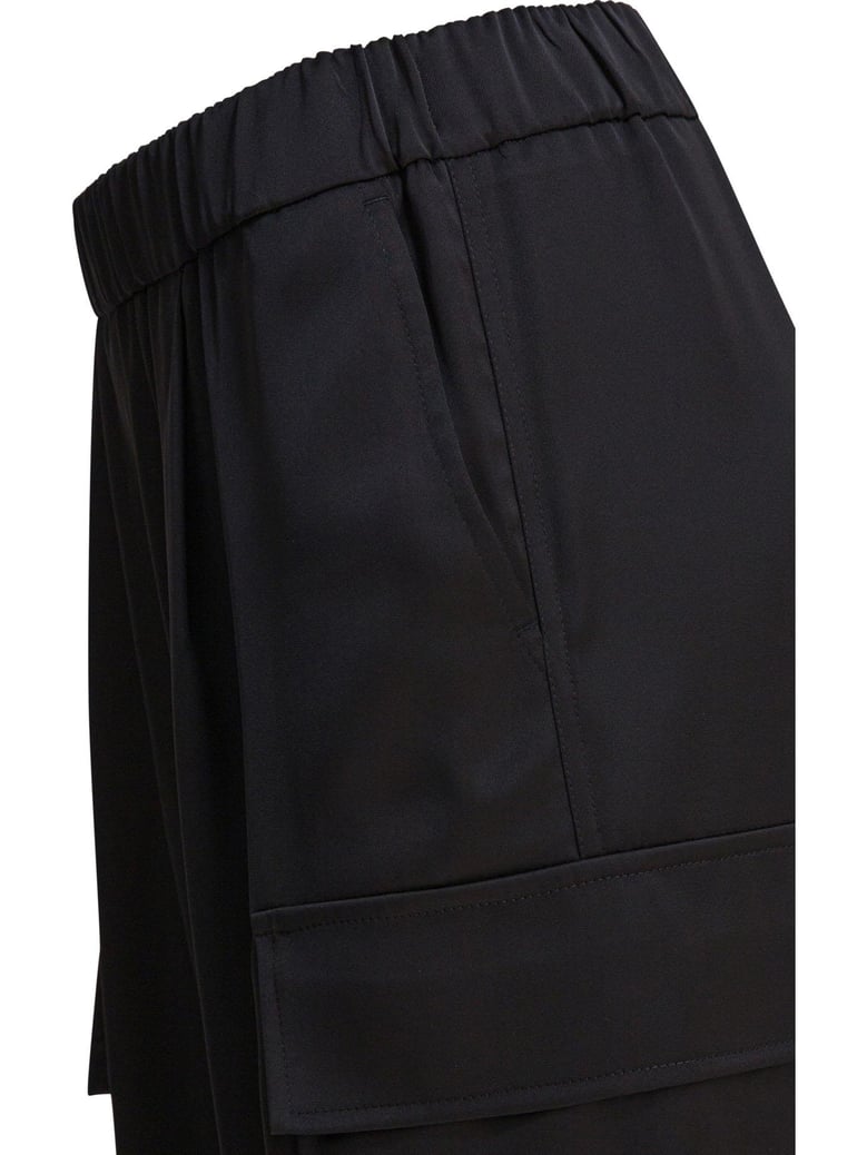 black polyester trousers by Selfnex
