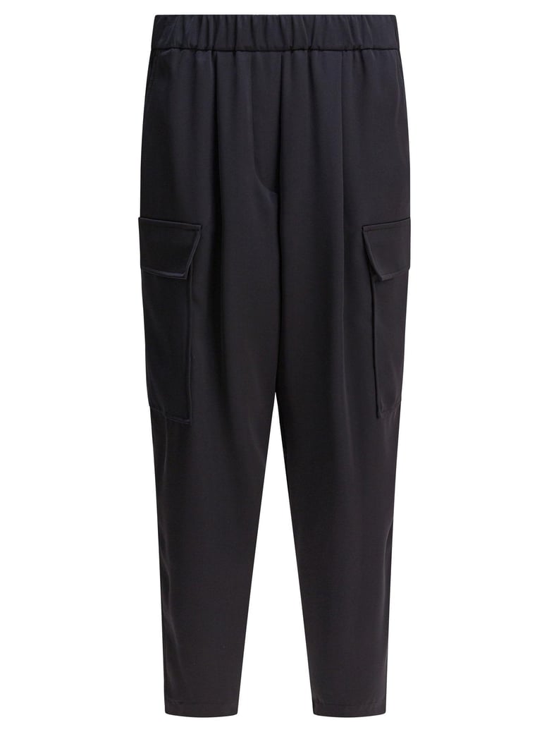 blue polyester trousers by Selfnex