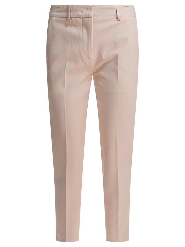 beige elastane trousers by Selfnex