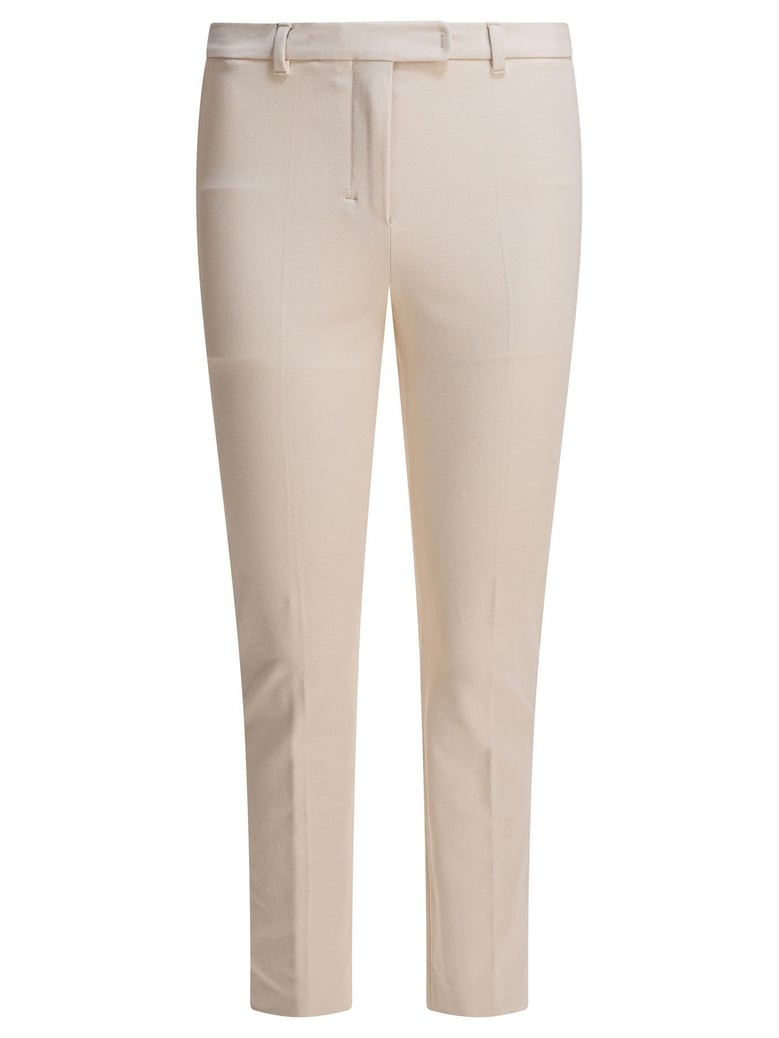 white elastane trousers by Selfnex
