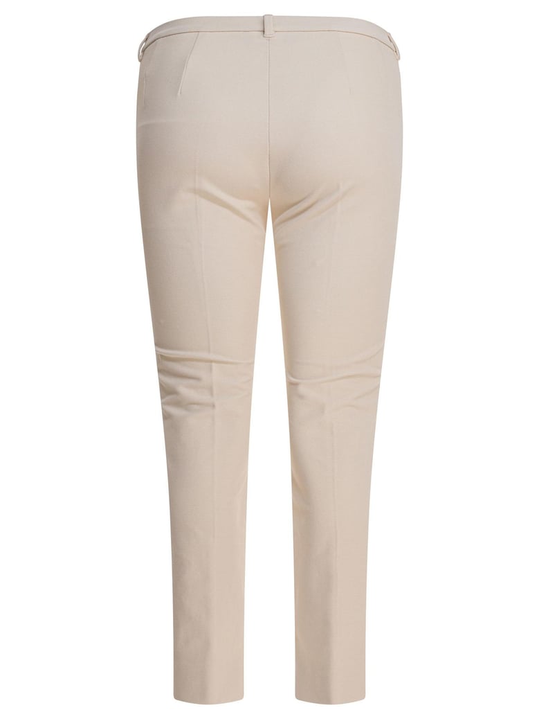 white elastane trousers by Selfnex