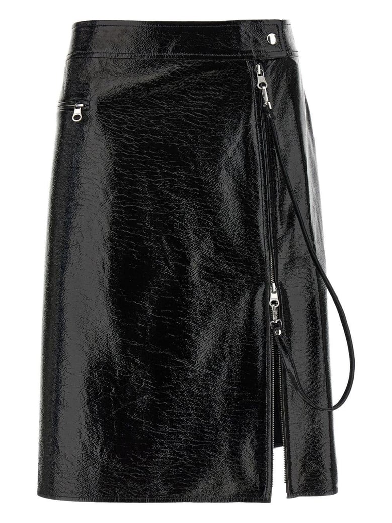 vynil midi skirt by Selfnex