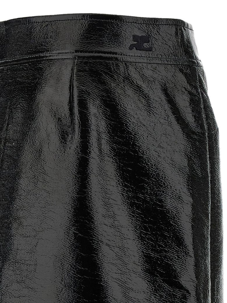 vynil midi skirt by Selfnex