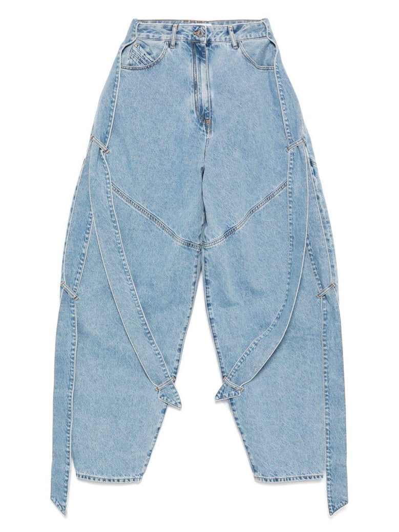 wide-leg denim jeans by Selfnex