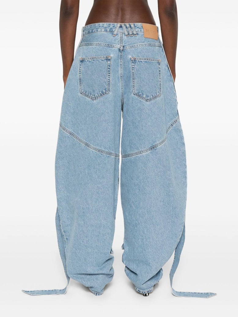 wide-leg denim jeans by Selfnex