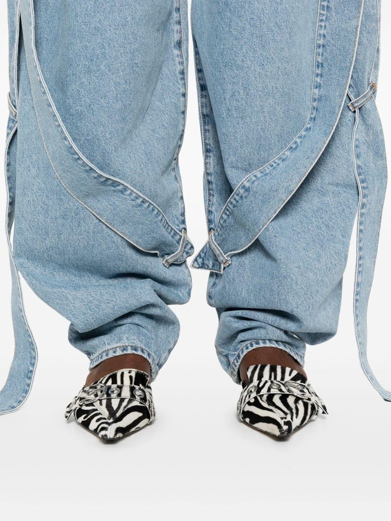 wide-leg denim jeans by Selfnex