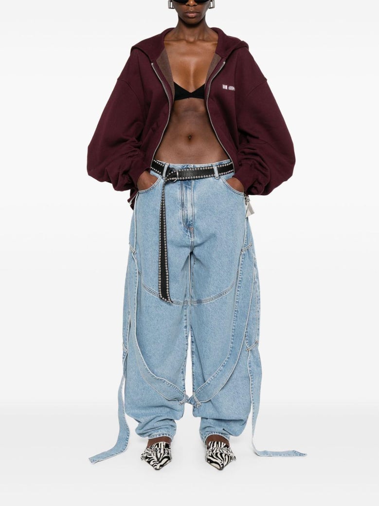 wide-leg denim jeans by Selfnex