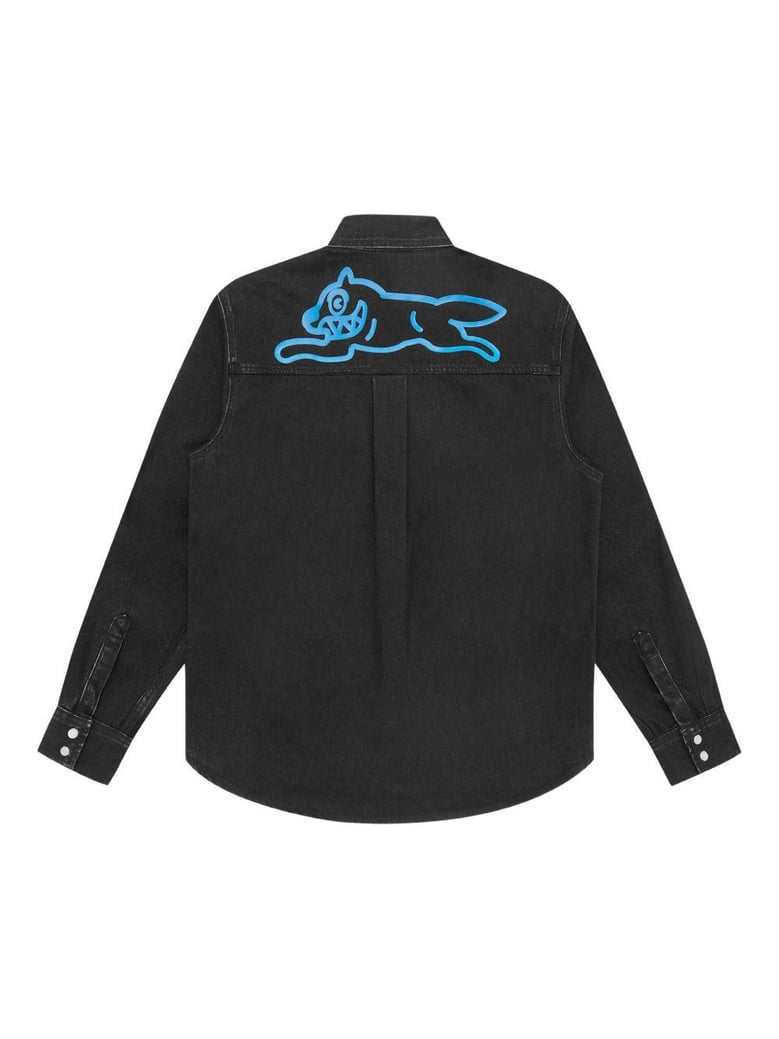 running dog denim shirt by Selfnex