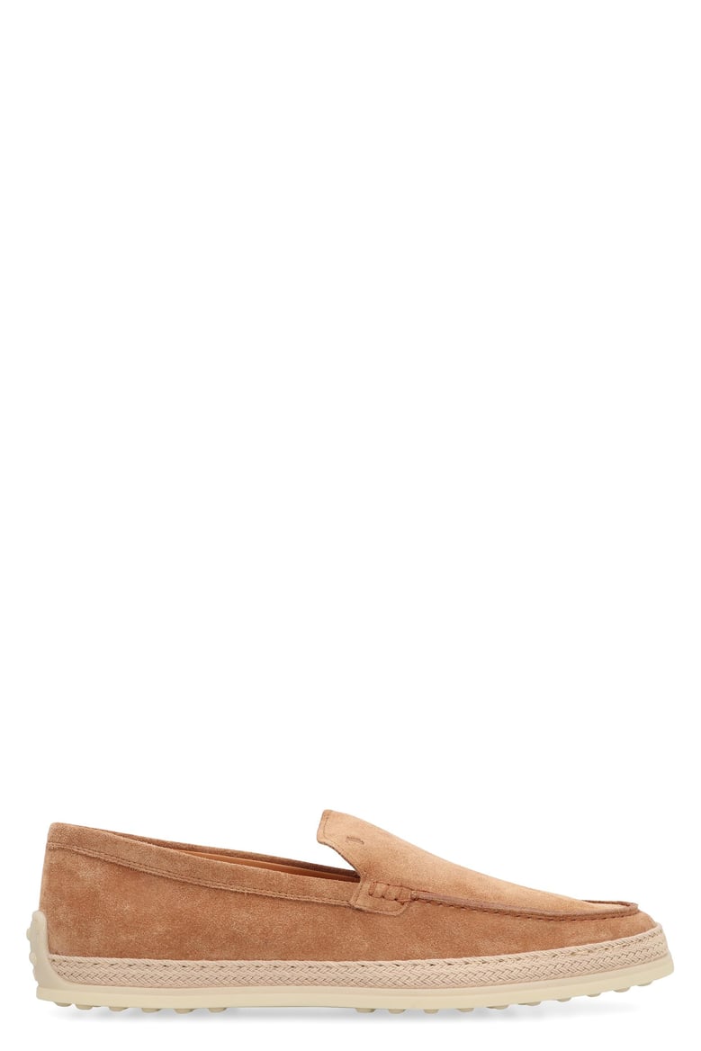 suede slip on by tod s with rope-raffia sole by Selfnex