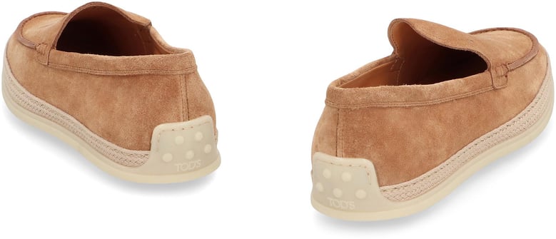 suede slip on by tod s with rope-raffia sole by Selfnex