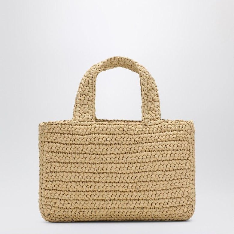 raffia small viva superstar shopping bag by Selfnex