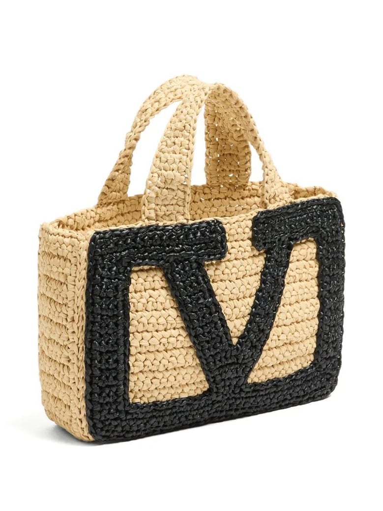 raffia small viva superstar shopping bag by Selfnex