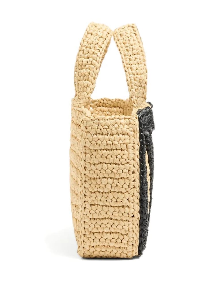 raffia small viva superstar shopping bag by Selfnex
