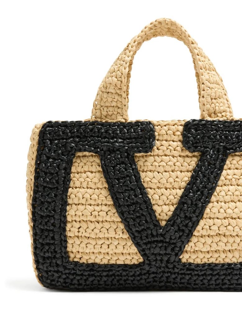 raffia small viva superstar shopping bag by Selfnex