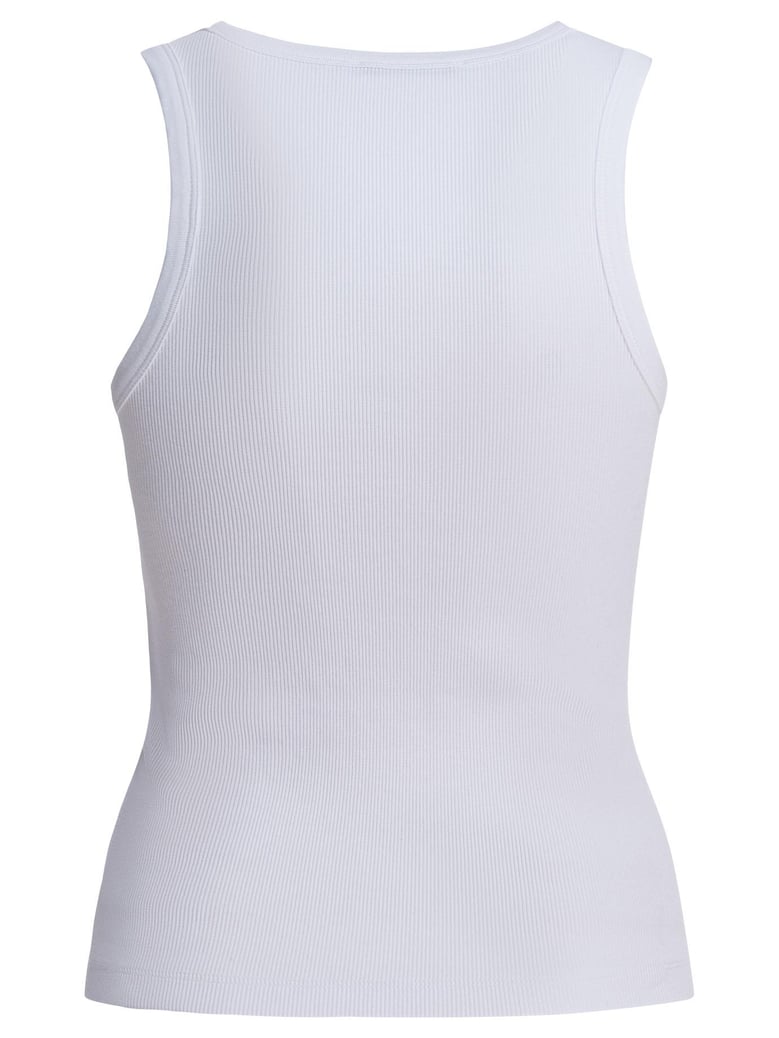 white elastane top by Selfnex